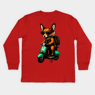 Fox Fursona Kids Long Sleeve T-Shirt